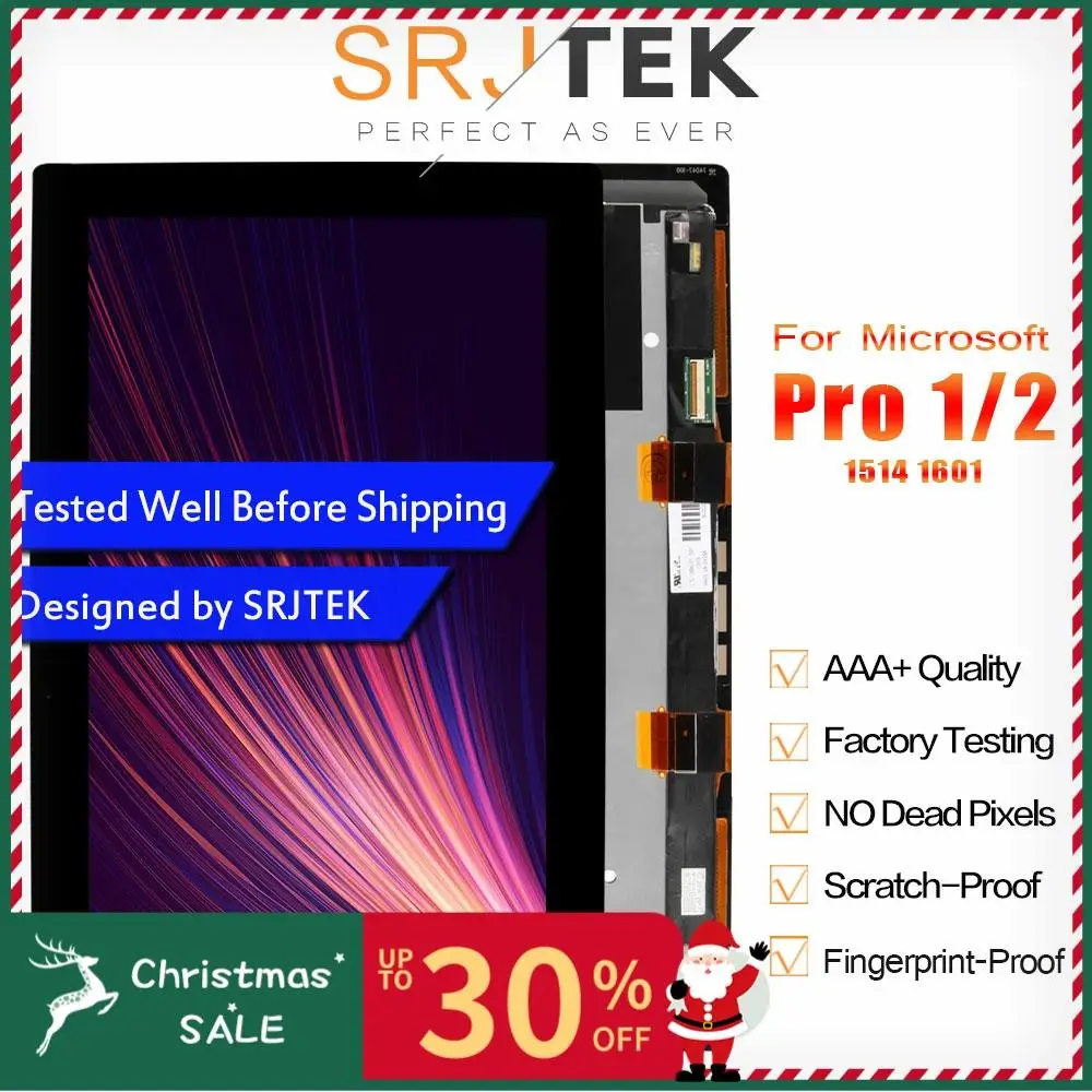 SRJTEK 10,6 для microsoft Surface Pro 1 1514 Pro 2 1601 ЖК-дисплей сенсорный экран дигитайзер матрица LTL106HL01-001 ЖК-сборка