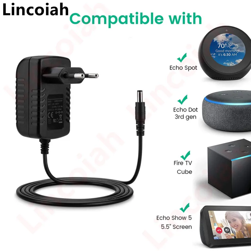 carregador ac dc adapter para alexa echo 01