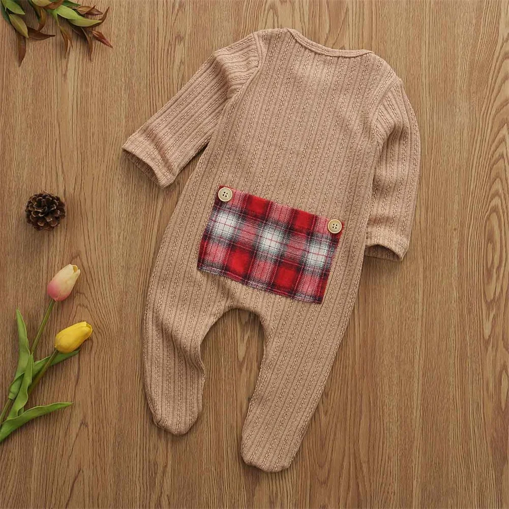 0-9M Cute Baby Cotton Newborn Toddler Baby Boy Girls Footies Romper Bodysuit Jumpsuit Outfits Clothes