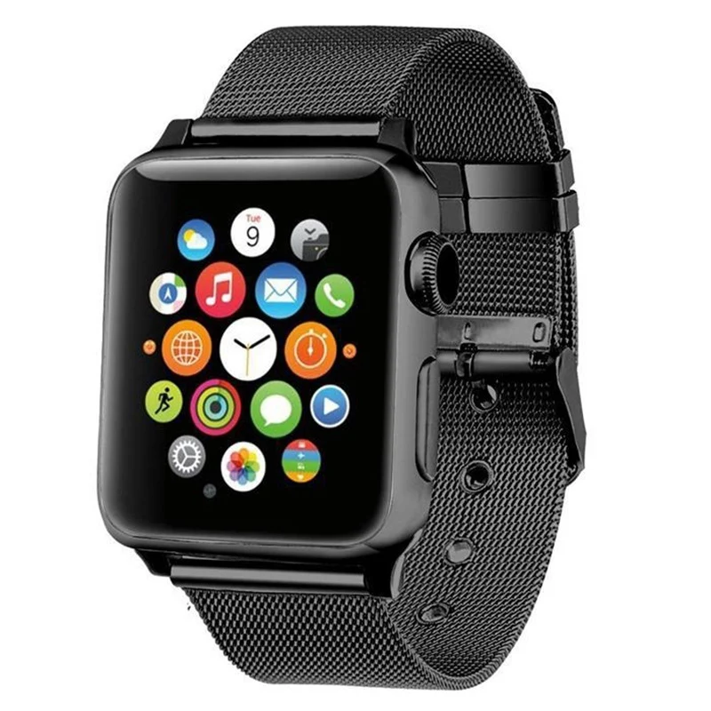 Ремешок Миланская петля для Apple Watch Band 42/38 мм 40/44 металлический сетчатый Браслет из