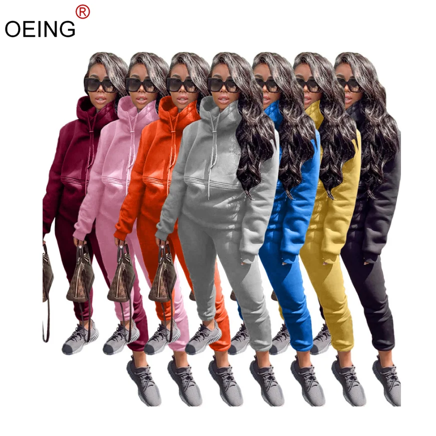 直売大特価祭 フード付きセーターとパンツ 長袖 無地 カジュアル 秋冬 レディースファッション 58 ブランド割引セール Ongoing Southloopmarket Com