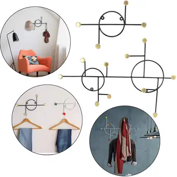 

New Nordic Refined Personalized Retro Iron Wall Key Hook Craft Storage Hooks Rails Clothing Storage Holders Simple Hook Home Dec