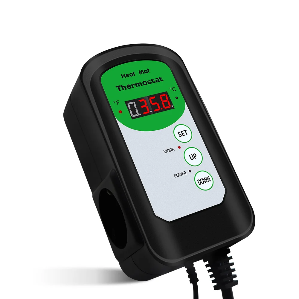 Thermoregulator 1000W Temperature Customizable Digital Thermostat Controller for Seed Germination Home Brewing Temperature Regulator 120V US Plug Thermoregulator 1000W Temperature Customizable Digital Thermostat Controller for Seed Germination Home Brewing Temperature Regulator 120V US Plug