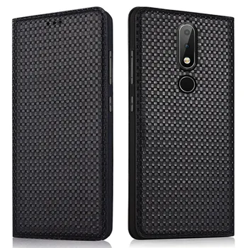 

Genuine leather magnetic mobile phone bag for Nokia X6 magnetic tflip cover for Nokia X71/Nokia X7 phone bag standing case funda