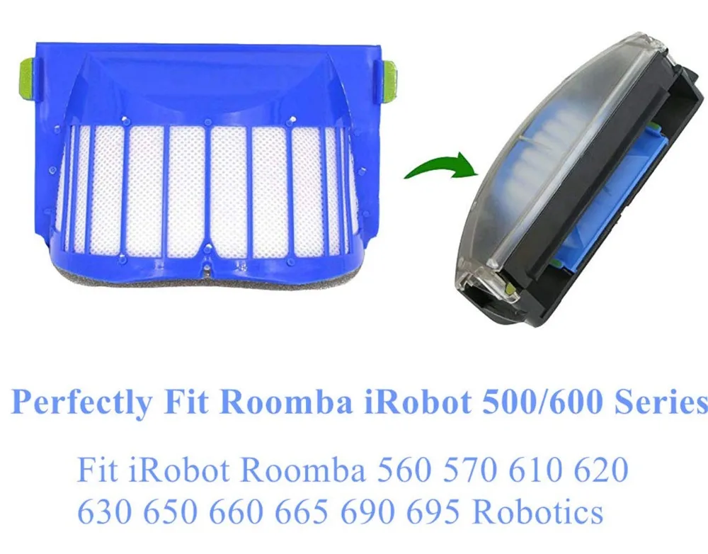 HEPA щеточный фильтр для замены iRobot Roomba 500 600 серии 536 550 551 620 650 Запчасти для пылесоса аксессуары