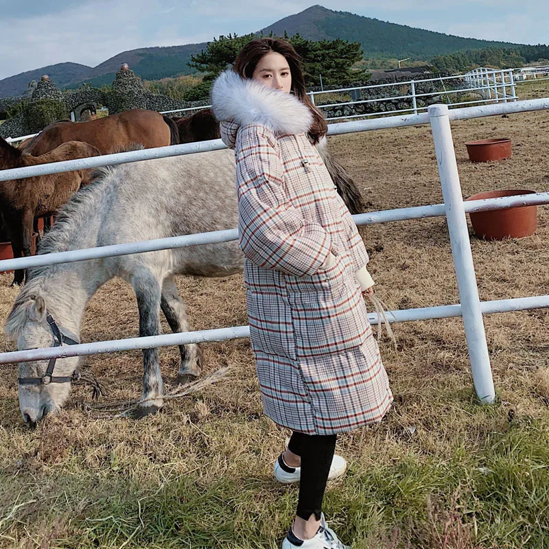 Длинное пальто женская зимняя пуховая куртка женская Manteau Femme Veste Hiver Большие размеры шляпка хараджуку ropa mujer YL264