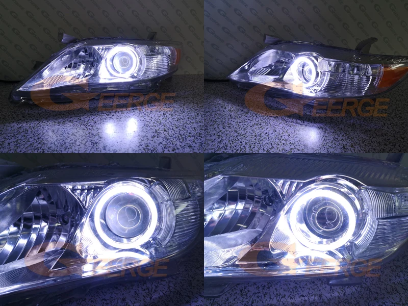 Для Toyota Camry XV40 2010 2011(USA Built) Отличное Ультра яркое освещение DRL smd led angel eyes kit дневной свет