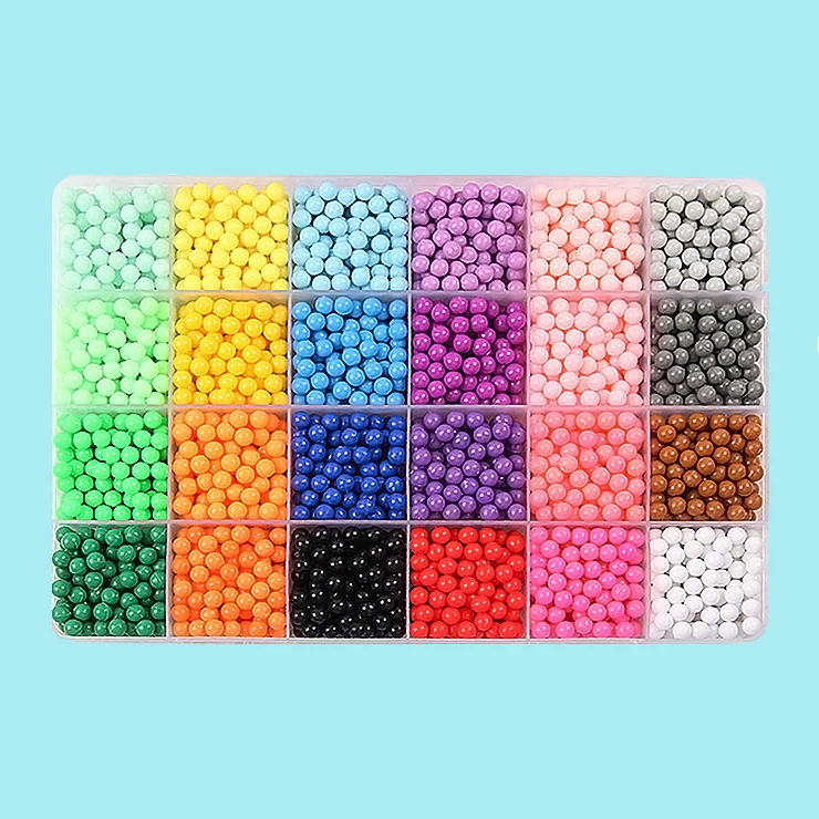36 colors 5mm Set 12000pcs Refill Beads Puzzle Crystal DIY Water Spray Beads Set Ball Games 3D Handmade Magic Toys For Children 23