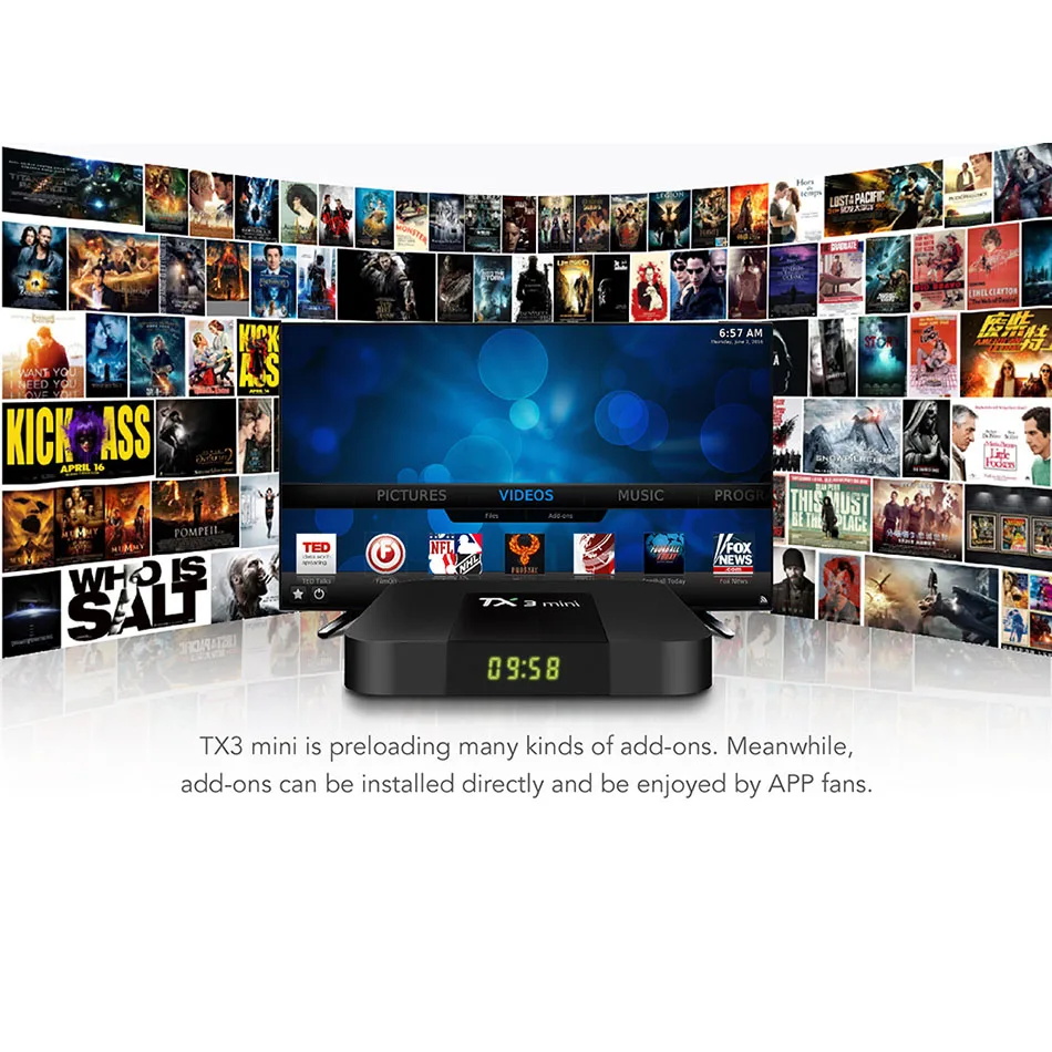 TX3 Мини Смарт ТВ коробка Android 8 1 Nougat S905W четырехъядерный 1G/2G 8G/16G Kodi медиаплеер 4K HD