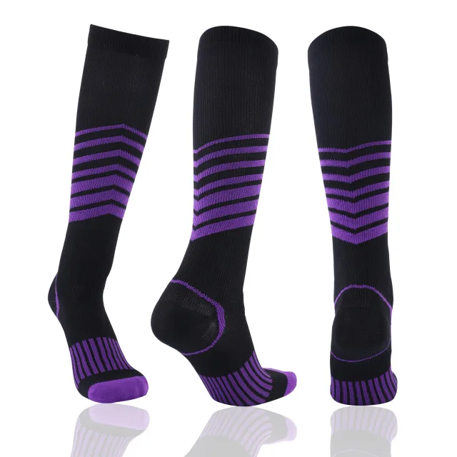 Unisex Black Compression Socks for Enhanced Performance and Pain Relief