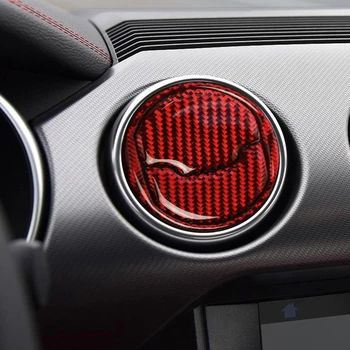 

Carbon Fiber Air Outlet Sticker Red For Ford Mustang 2019-2015 Waterproof