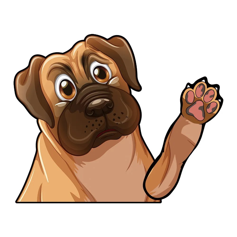 

Patented Hot Selling Cute Pet Pug Wiper Stickers Removable Material after Windshield Wiper Stickers Bumper Stickers
