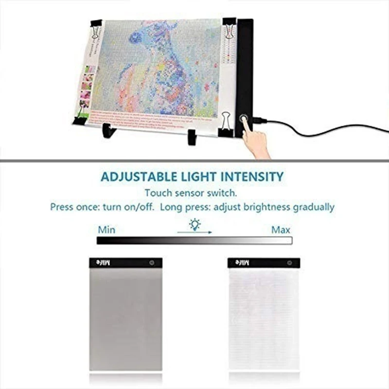 Diamond Painting A4 LED Light Pad Kit,DIY Dimmable Light Brightness Board,LED Artcraft Tracing Light Table,Reusable A4 Painting