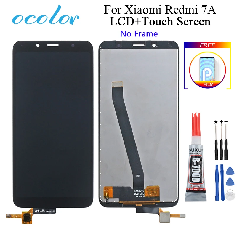 ocolor For Xiaomi Redmi 7A LCD Display And Touch Screen 5.45'' Assembly Replacement + Tools +Glue 7A​ Phone | Мобильные