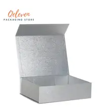 100 шт./лот изготовленный на заказ картон складной жесткий ящик магнитное закрытие горячего тиснения фольги логотип упаковка одежды парики для волос