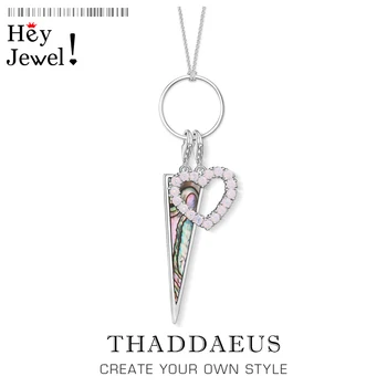 

Charm Necklace Heart Trilateral,2020 Spring Ts Fashion Simple Design Jewelry Thomas 925 Sterling Silver Bijoux Gift For Women