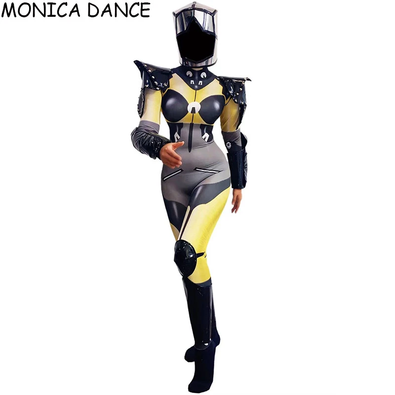 女性リベットdisfrazアイアンマンロボットコスプレポールダンスジャンプスーツdjバークラブbithday衣装スキニー祭衣装 Aliexpress Novelty Special Use