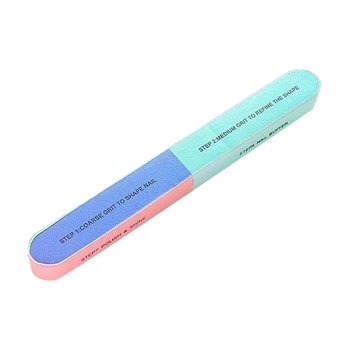 

5Pcs/Set Seven-Sided Polishing File Nail Tool Creative Printing Nail File Sanding Professional Nail File Ran Color