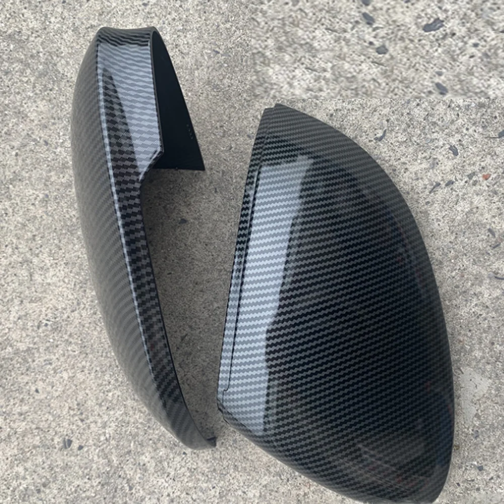 Tapas de espejo retrovisor, cubiertas negras brillantes para VW Golf 8 MK8 2020 2021 2022