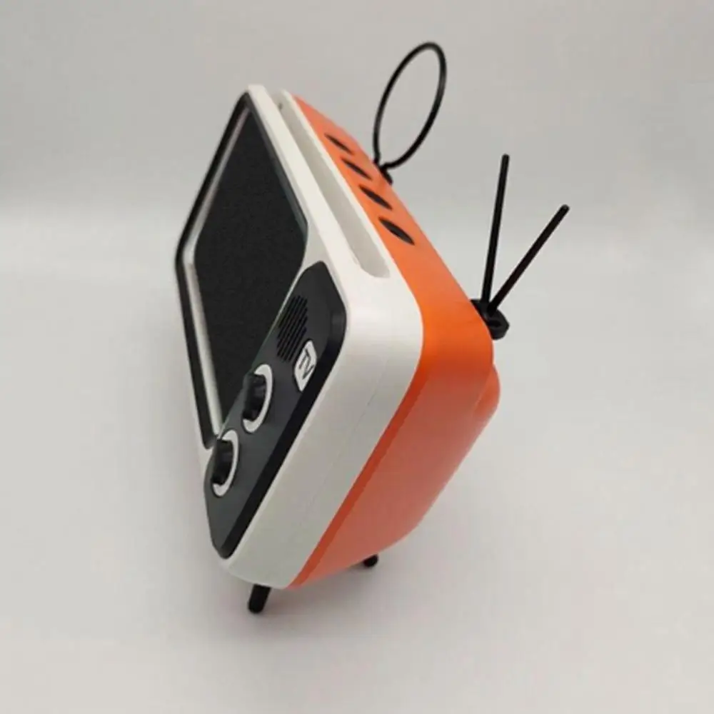 Стерео кронштейн фильмы мобильный телефон Bluetooth Динамик ТВ музыкальный плеер Ретро карманный домашний аудио электрический портативный мини беспроводной - Цвет: Orange