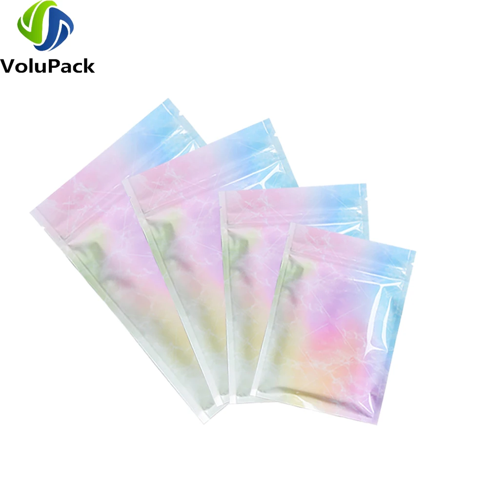 High Quality Smell Proof Ziplock Bags Colorful Tear Notch Pouches Eco