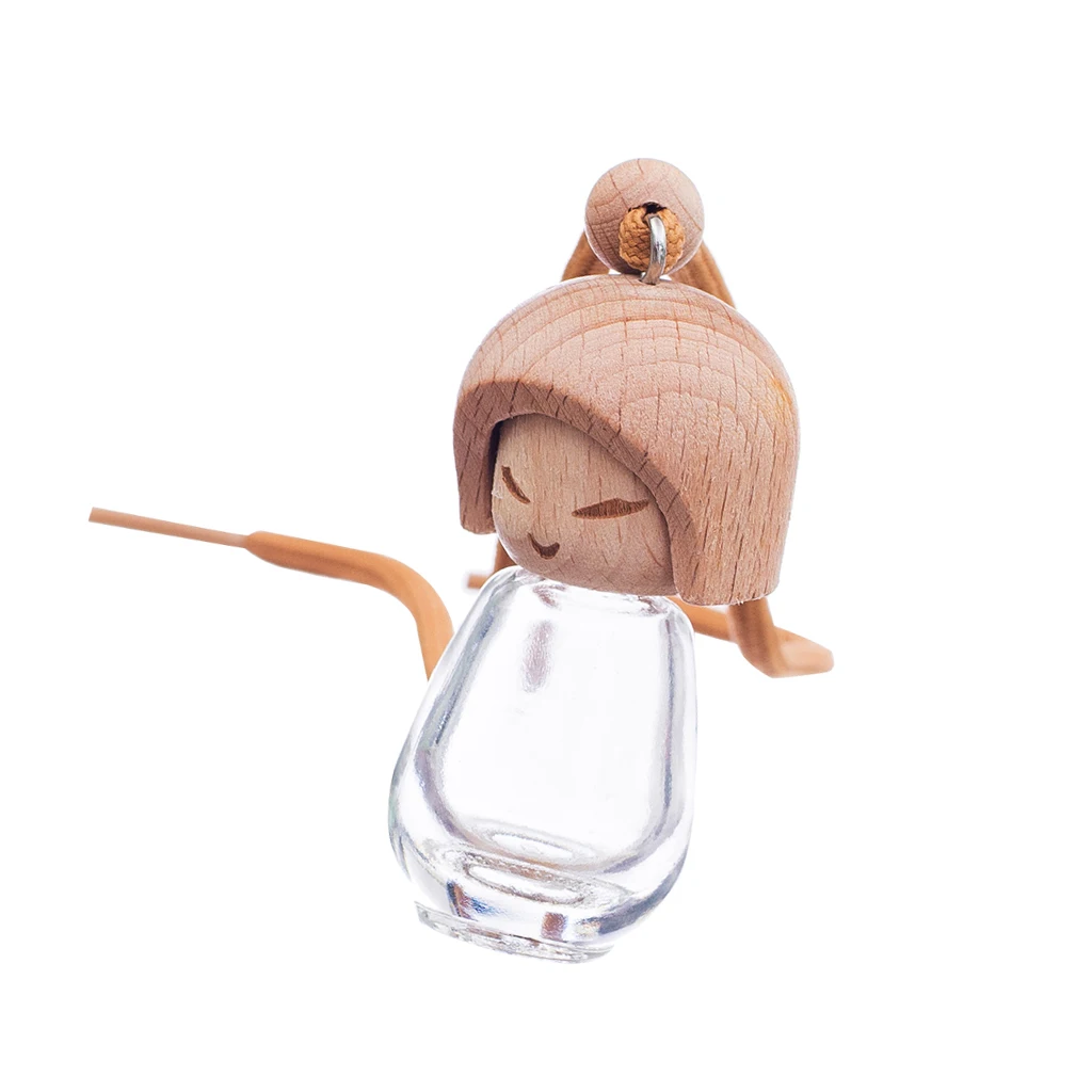Cute Girl Hanging Car Air Freshener Perfume Diffuser Fragrance Bottle Gift