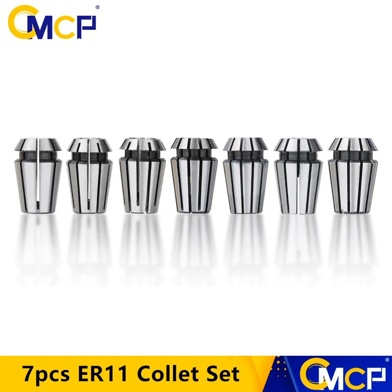 

CMCP ER11 Collet Set 7pcs CNC Engraving Machine Spring Collet Set For CNC Engraving Machine Lathe Mill Tool