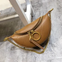 Нишевая сумка на грудь с цепочкой, Сумка с диагональным поперечным карманом на талии, женская модная сумка на плечо, женские кожаные сумки