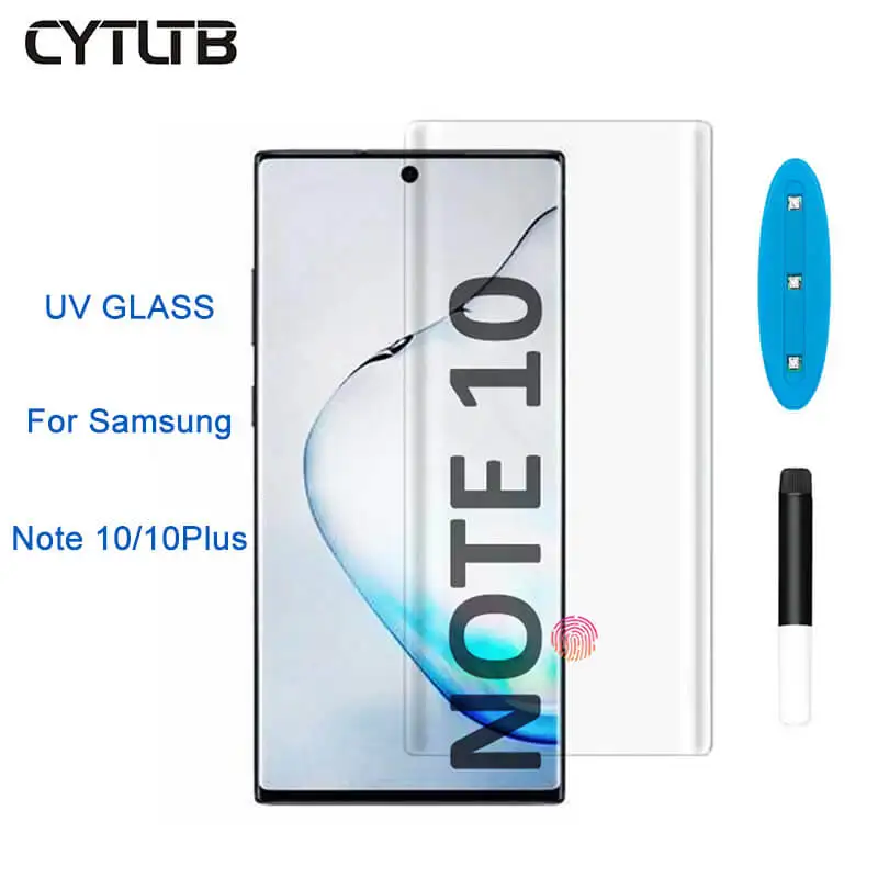 Nano Liquid Screen Protector For Samsung Galaxy Note 10 10 Plus Curved Corners Uv Lamp Light