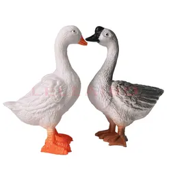 Figuras de simulación de animales de aves de corral para niños, juguetes de PVC, Mini animales, pollo, pato, vaca, aves de corral