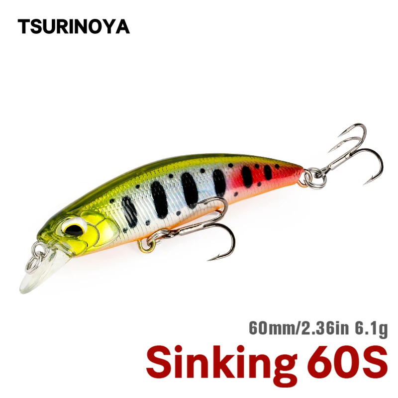 Тонущий гольян TSURINOYA 60S приманка для рыбалки DW67 60 мм 6 1 г искусственная жесткая на