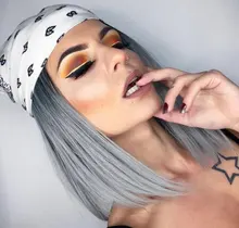 Cinta para extensiones de cabello humano, cinta adhesiva ombré Natural de color negro a gris, doble cara, trama de piel, extensiones de cabello humano