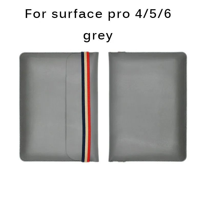 surface pro grey Кожаный чехол для microsoft Surface Go Защитный чехол Surface Pro 4 Pro 5 Pro6 12 дюймов рукав женская мужская сумка для ноутбука - Цвет: surface pro grey