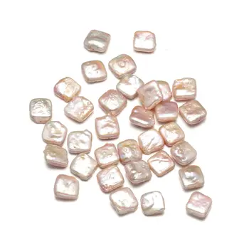 

Natural Freshwater Pearl Punch Beads Square Shape Loose Isolation Beads For DIY Jewelry Making Bracelet Necklace Accessories