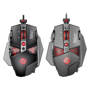 

VODOOL G9 USB Wired Gaming Mouse RGB Backlit Metal Mechanical Button Mice for PC Gamer Laptop Computer Ergonomic Mice Silent