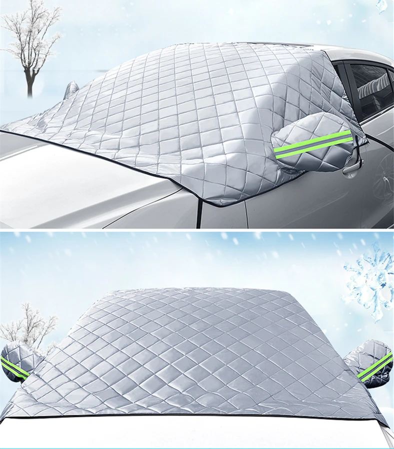 

2020 new upgraded version thickened wind and snow resistance Car front windshield car clothing antifreeze half cover cloth