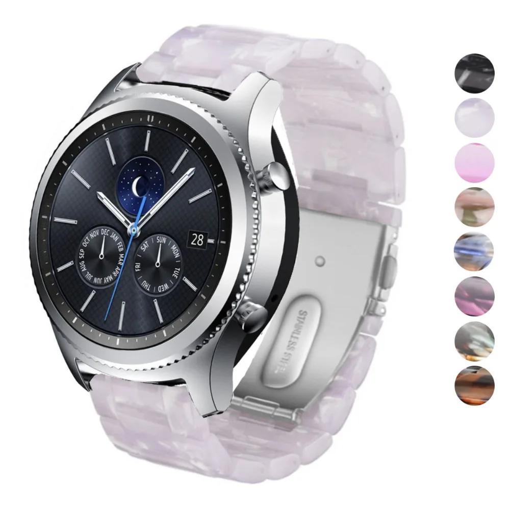 22 мм 20 мм полимерный ремешок для samsung gear Sport/gear S3/Galaxy Watch 42 мм/46 мм браслет из нержавеющей стали для женщин и мужчин