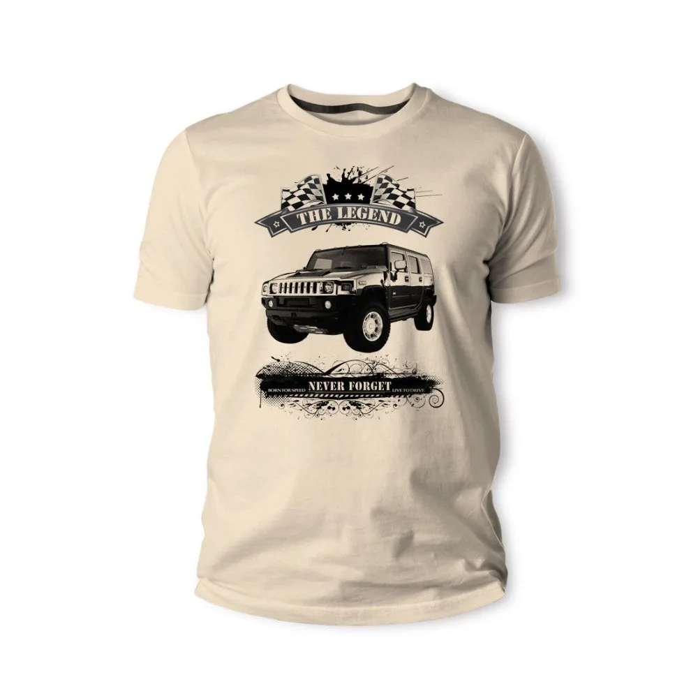 Футболка американская Классическая мускулистая машина H600 H8 H3 Suv Youngtimer Oldtimer Herren