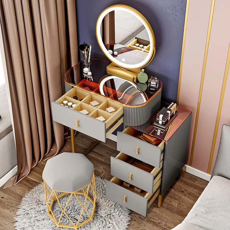 

Скандинавский комод, роскошный, для спальни, маленький, семейный, простой, современный, ветровой, красный, туалетный столик, экономичный, современный, для дома в Марокко