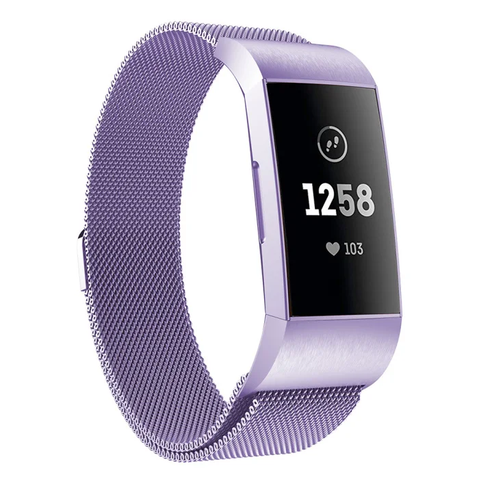 Сменный металлический браслет с магнитной петлей для FitbitCharger 3 NC99