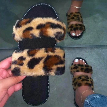 

2020 female winter fashion plush home slipper ladies warm short furry women's comfort fur woman soft female shoes