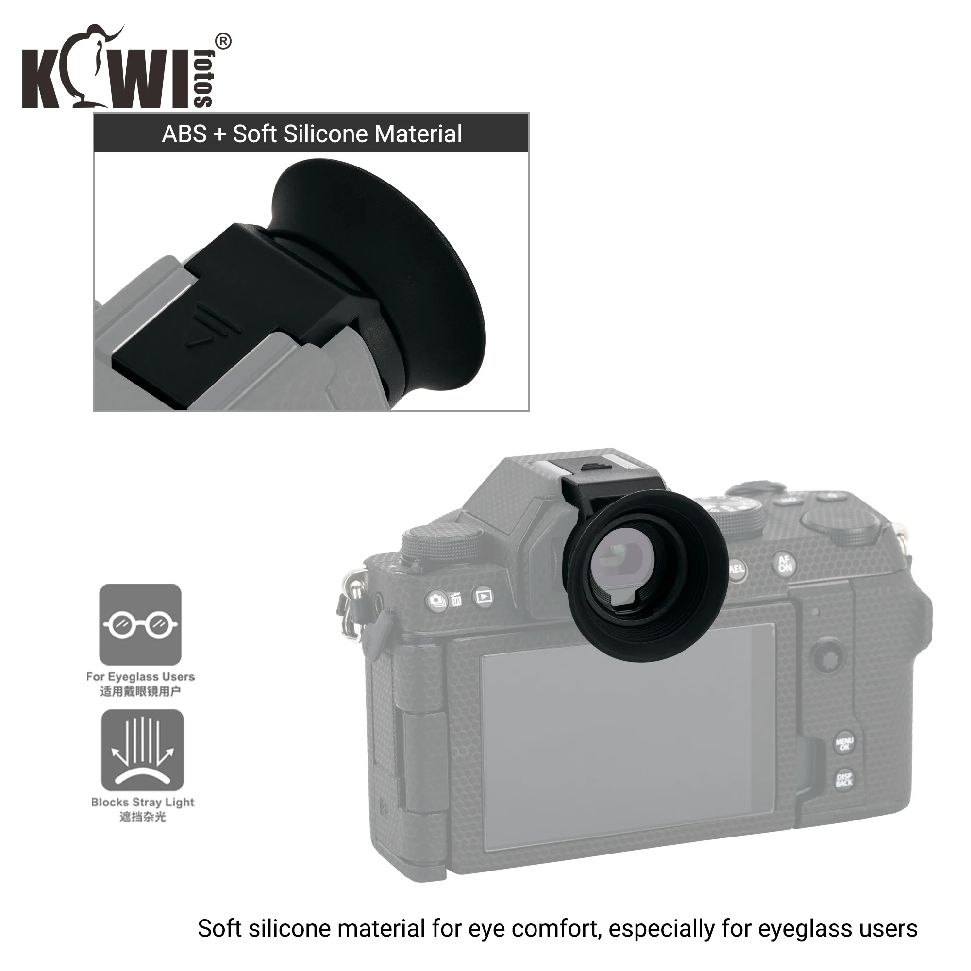 Soft Silicon Long Câmera Viewfinder Ocular Eye Cup para Fuji Fujifilm Xs10 Xt200 X-s10 X-t200 X-s20 Eyeshade Protector - Image 5