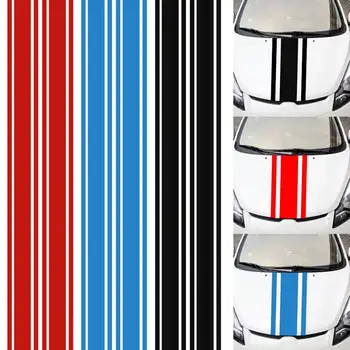 

183 x 8CM Waterproof PVC Material Stripe Pattern Creative Funny Car Sticker Accessories for Cars Hood