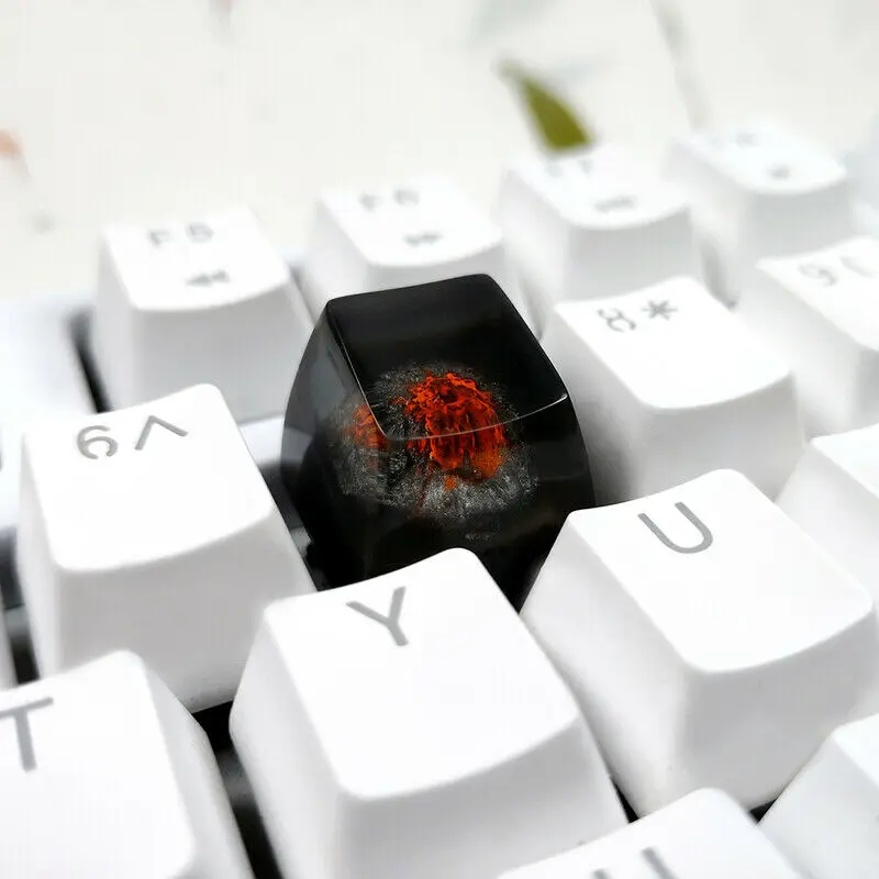 

Handmade SA Mount Fuji Volcano Eruption Resin Keycap Natural Landscape Artisan Keycaps Key Cap For Cherry MX Mechanical Keyboard