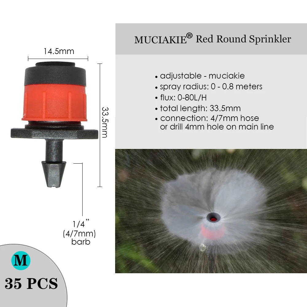 Garden Sprinkler MUCIAKIE Variety Style Adjustable Irrigation Sprinkler Garden Emitters Stake Dripper Micro Spray Rotating Nozzle Watering Arrow