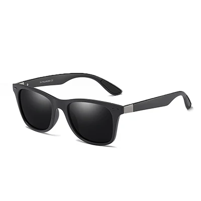 C5 MblackBlack.Gray HBK, Квадратные Зеркальные поляризованные солнцезащитные очки для мужчин TR90, недеформируемые Молодежные дизайнерские солнцезащитные очки, мужские винтажные очки с заклепками для вождения - Цвет линз: C5 MblackBlack.Gray