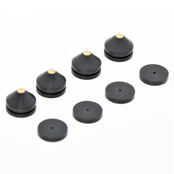 

4 Sets Speaker Stand Feet Pad For Amplifier Bookshelf Speaker Decoder CD Player 23mm*20mm Wood+Copper