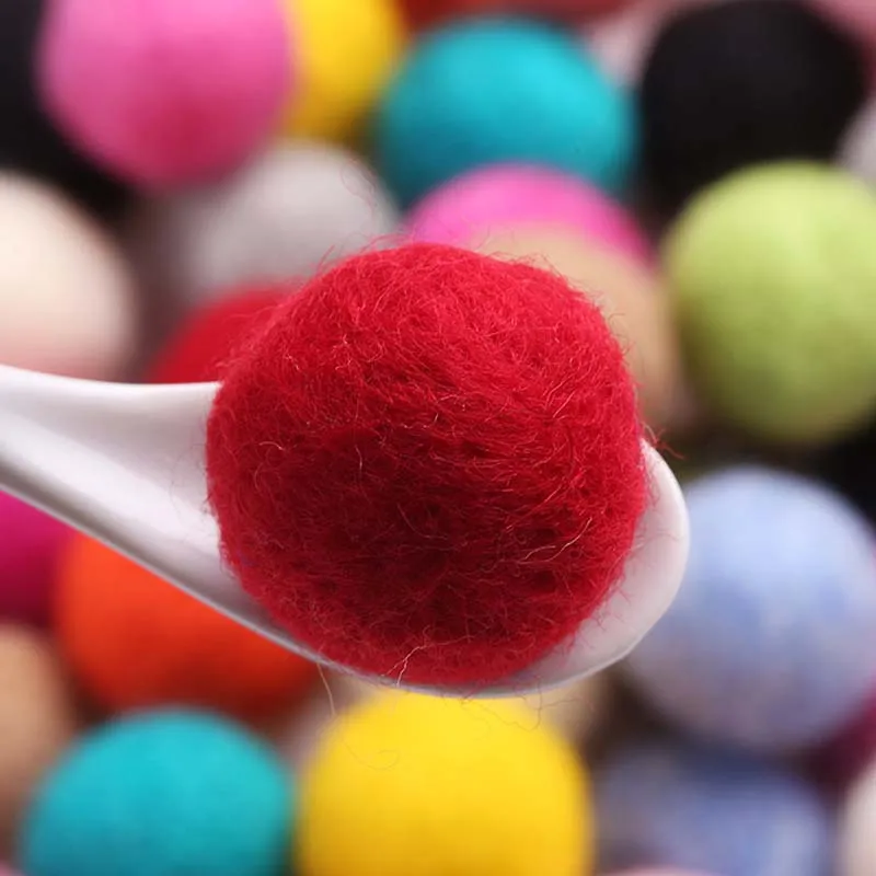 20 Large Wool Felt Balls Wholesale 15mm 20 Mm, Mix Color Wool Pom