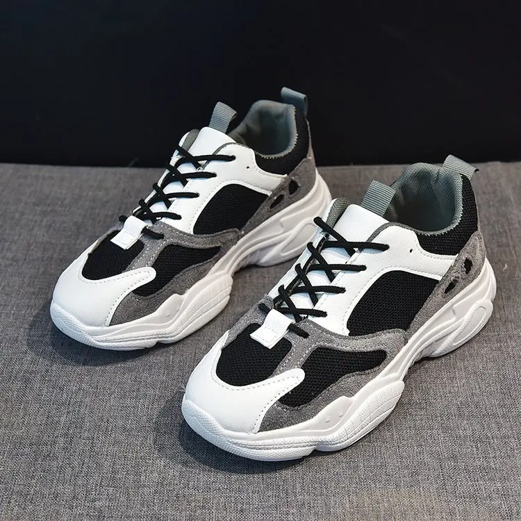 

Dad Shoes Women's 2020 Spring New Style Online Celebrity round-Toe Lace-up Casual Shoes Versatile Thick Bottomed Running Athleti