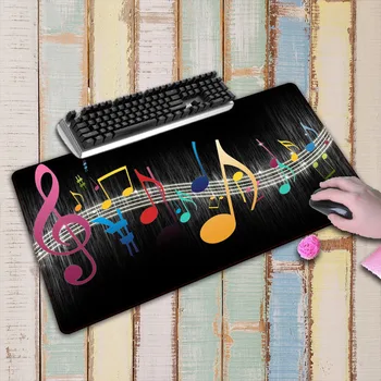 

Musical Note Print Locking Edge Rubber Large Mousepad Computer Notebook Gaming Mouse Pad Gamer Mice Play Mats For CSGO
